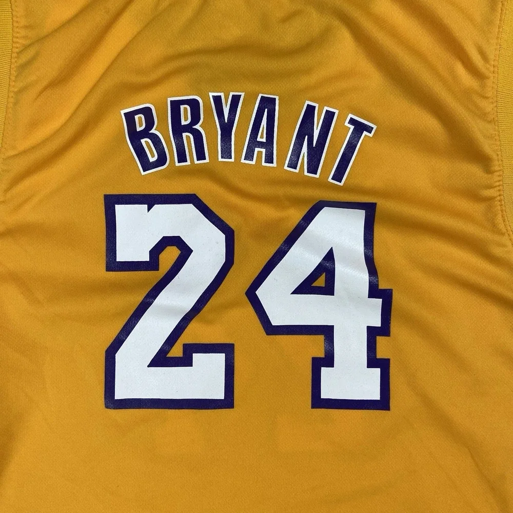 Adidas Los Angeles Lakers Kobe Bryant #24 Youth Size Large Yellow Basketball NBA